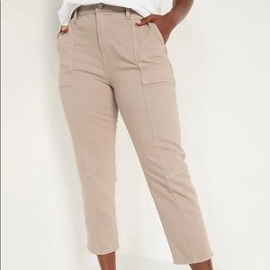 High rise straight leg pants